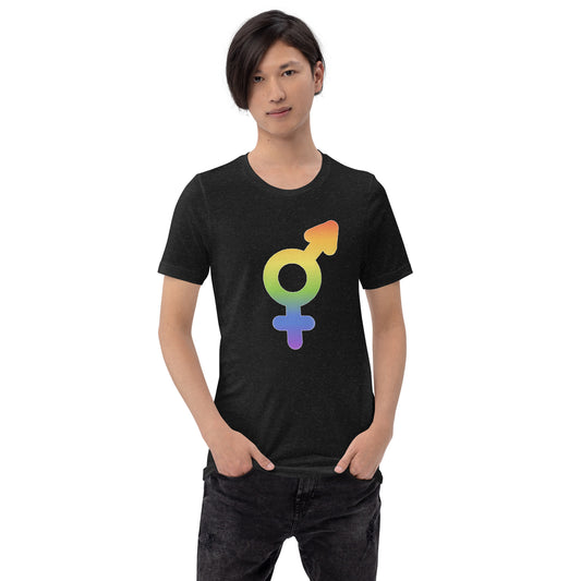 Transgender Symbol Pride LGBTQ Rainbow Unisex T-Shirt