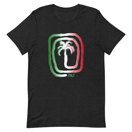 Cool Italy Flag Beach Palm Tree Vacation Souvenir Unisex T-Shirt