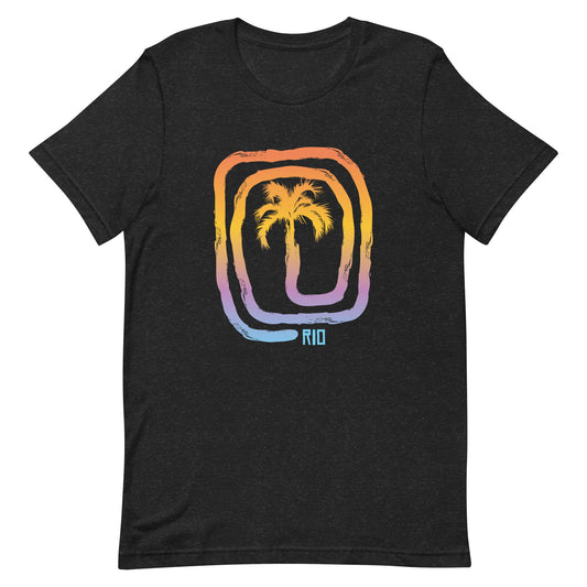 Cool Rio De Janeiro Brazil Beach Palm Tree Vacation Souvenir Unisex T-Shirt