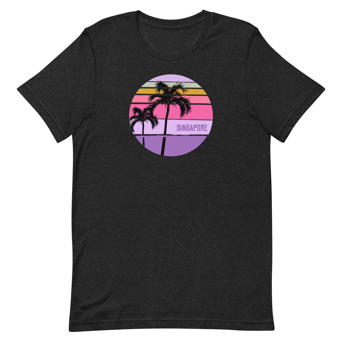 Cool Singapore Palm Tree Artistic Vacation Souvenir Unisex T-Shirt