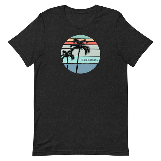 Cool Santa Barbara California Palm Tree Vacation Souvenir Unisex T-Shirt