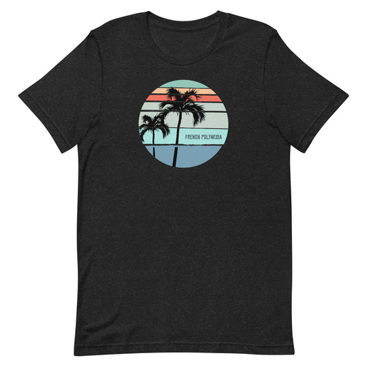 French Polynesia Palm Tree Vacation Souvenir Cool Unisex T-Shirt