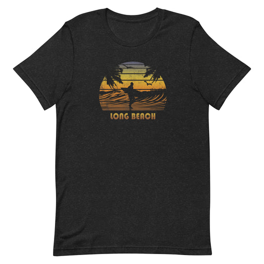 Retro Long Beach California Surfing Fan Surfer Souvenir Unisex T-Shirt