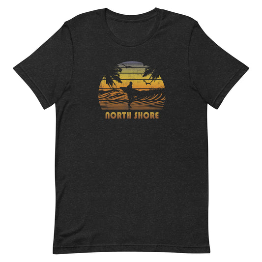 Retro North Shore Oahu Hawaii Surfing Fan Surfer Beach Sunset Unisex T-Shirt