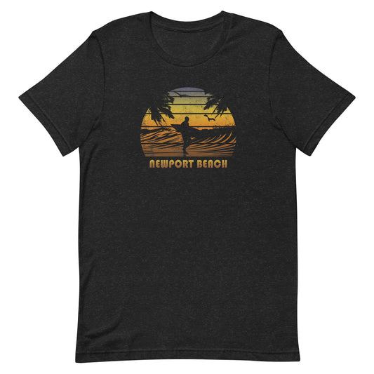 Retro Newport Beach California Surfing Fan Surfer Souvenir Unisex T-Shirt