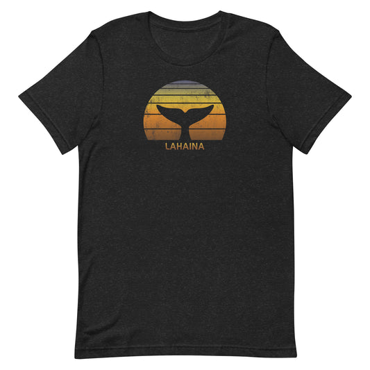 Lahaina Maui Hawaii Retro Whale Souvenir Sunset Unisex T-Shirt