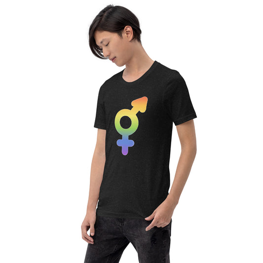 Transgender Symbol Pride LGBTQ Rainbow Unisex T-Shirt