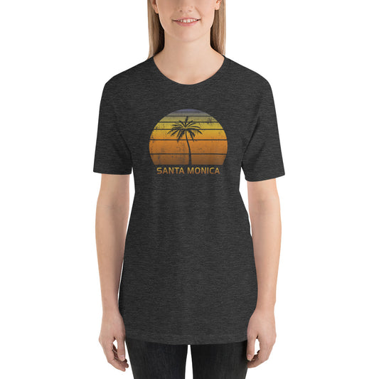 Vintage Santa Monica California Beach Sunset Unisex T-Shirt