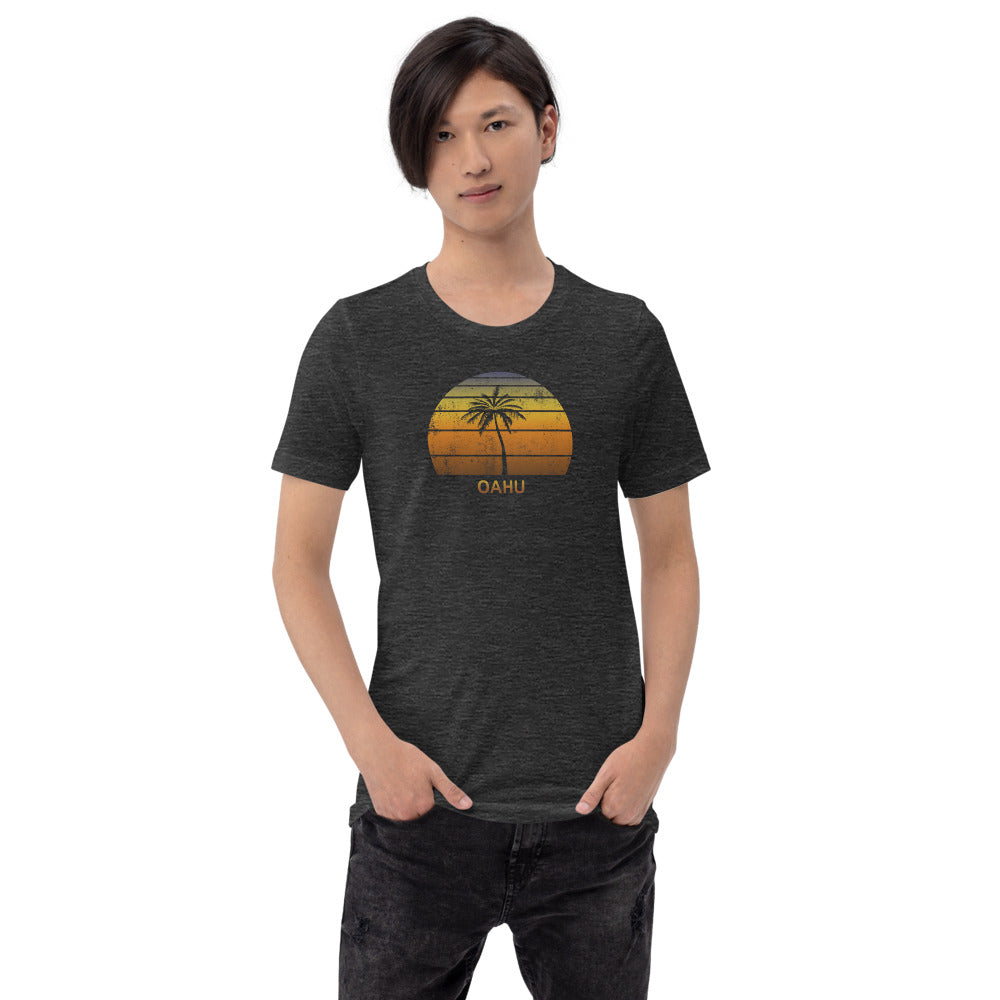 Vintage Oahu Hawaii Beach Sunset Unisex T-Shirt