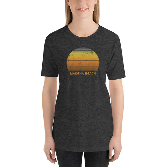 Retro Makena Beach Maui Hawaii Sunset Unisex T-Shirt