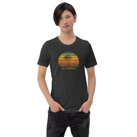 Vintage California Beach Vacation Souvenir Sunset Unisex T-Shirt