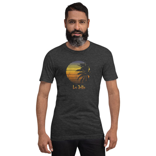 Vintage La Jolla California Beach Unisex T-Shirt Vacation Souvenir Palm Tree