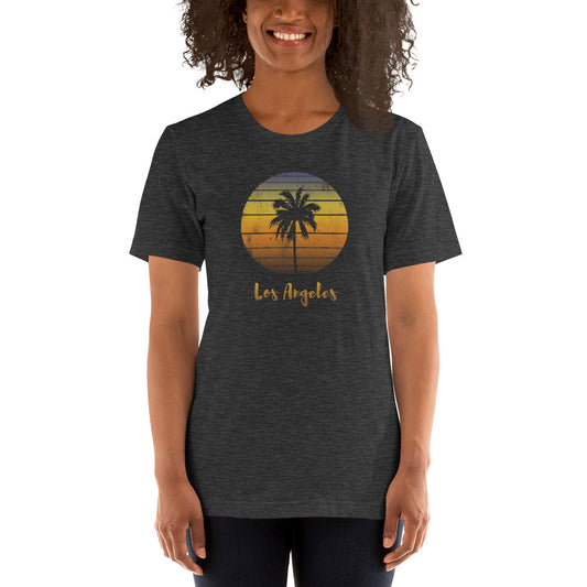 Vintage Los Angeles California Beach Unisex T-Shirt Vacation Souvenir Palm Tree