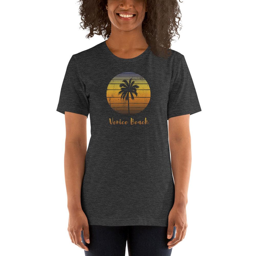 Vintage Venice Beach California Unisex T-Shirt Vacation Souvenir Palm Tree