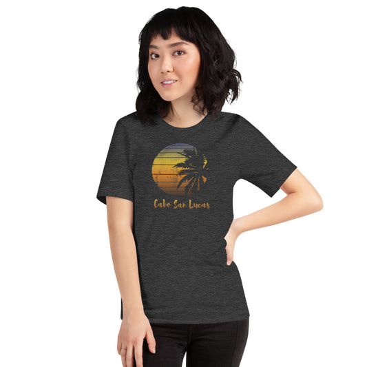 Retro Cabo San Lucas Mexico Beach Family Vacation Souvenir Palm Tree Unisex T-Shirt