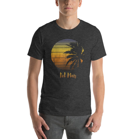 Retro Del Mar California Beach Vacation Souvenir Palm Tree Unisex T-Shirt