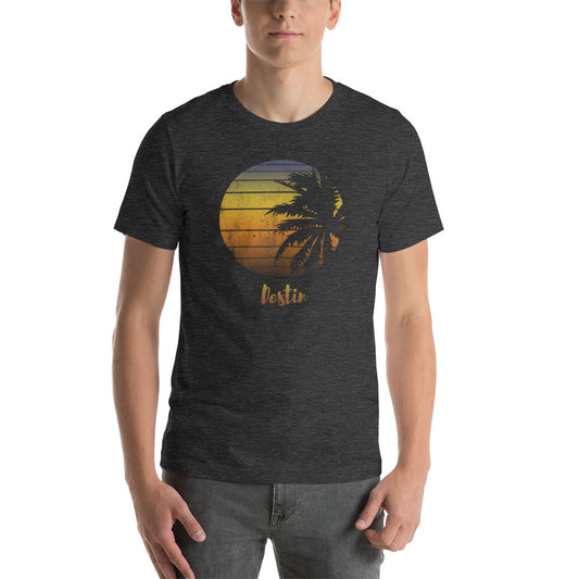 Retro Destin Florida Beach Palm Tree Vacation Souvenir Unisex T-Shirt