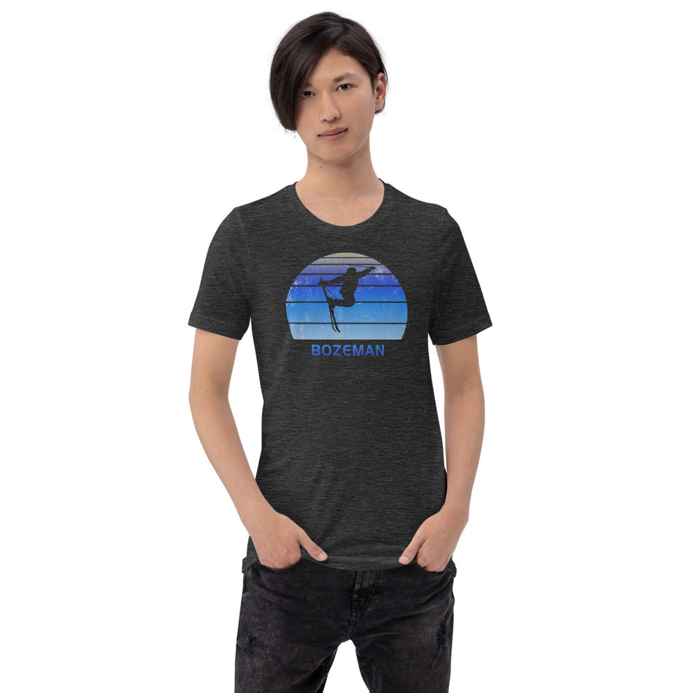 Retro Bozeman Montana Skiing Fan Unisex T-Shirt