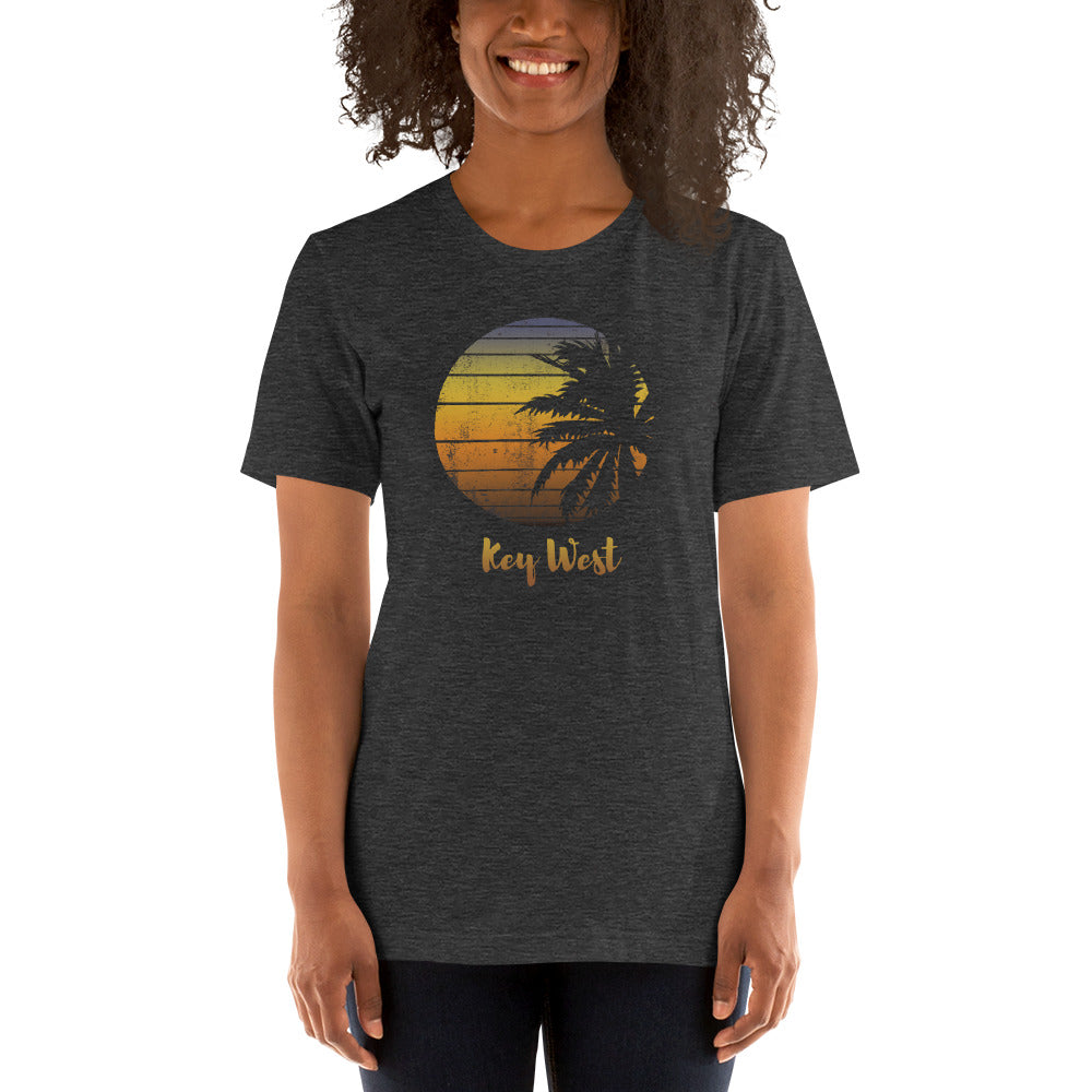 Retro Key West Florida Beach Palm Tree Vacation Souvenir Unisex T-Shirt