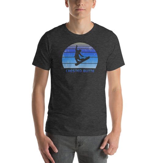 Retro Crested Butte Colorado Snowboarding Fan Unisex T-Shirt