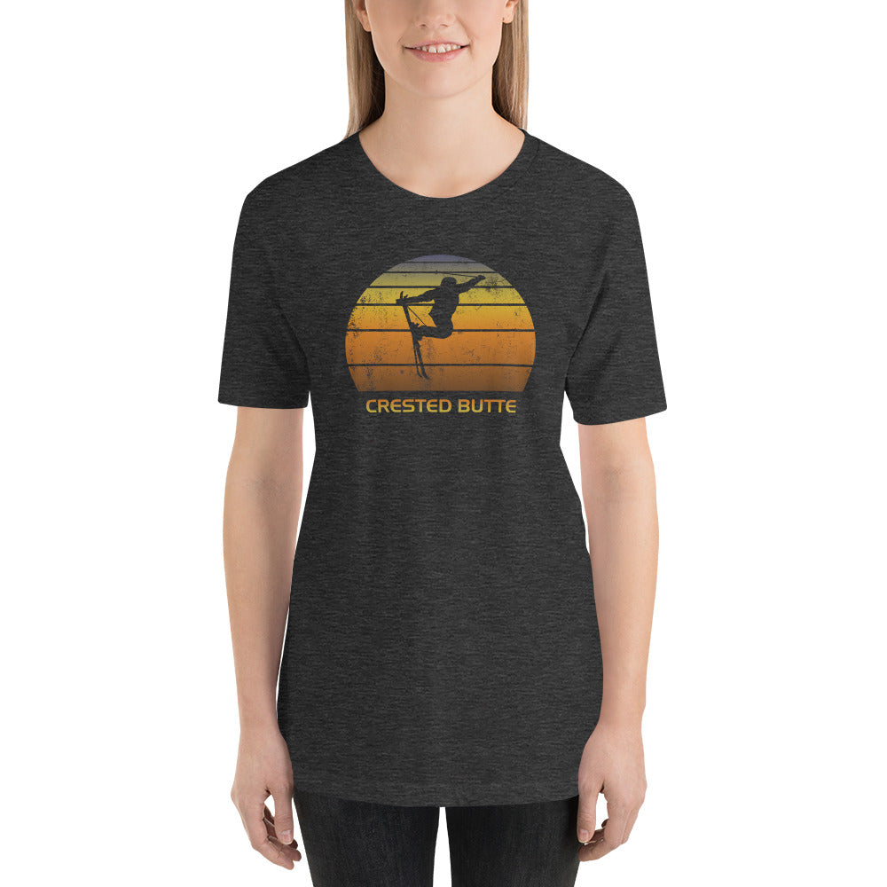 Cool Retro Crested Butte Colorado Skiing Ski Fan Unisex T-Shirt