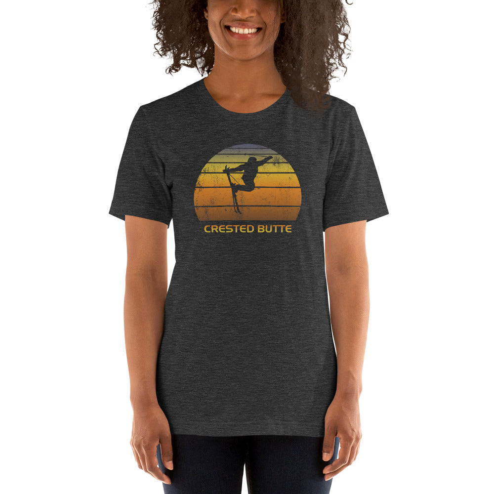 Cool Retro Crested Butte Colorado Skiing Ski Fan Unisex T-Shirt