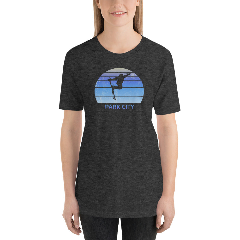 Retro Park City Utah Skiing Fan Unisex T-Shirt