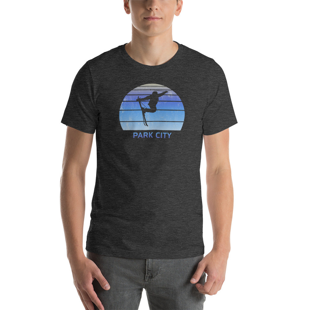 Retro Park City Utah Skiing Fan Unisex T-Shirt