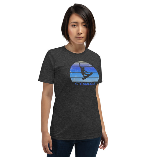 Retro Steamboat Colorado Snowboarding Fan Unisex T-Shirt