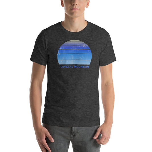 Retro Crystal Mountain Ski Skiing Fan Unisex T-Shirt