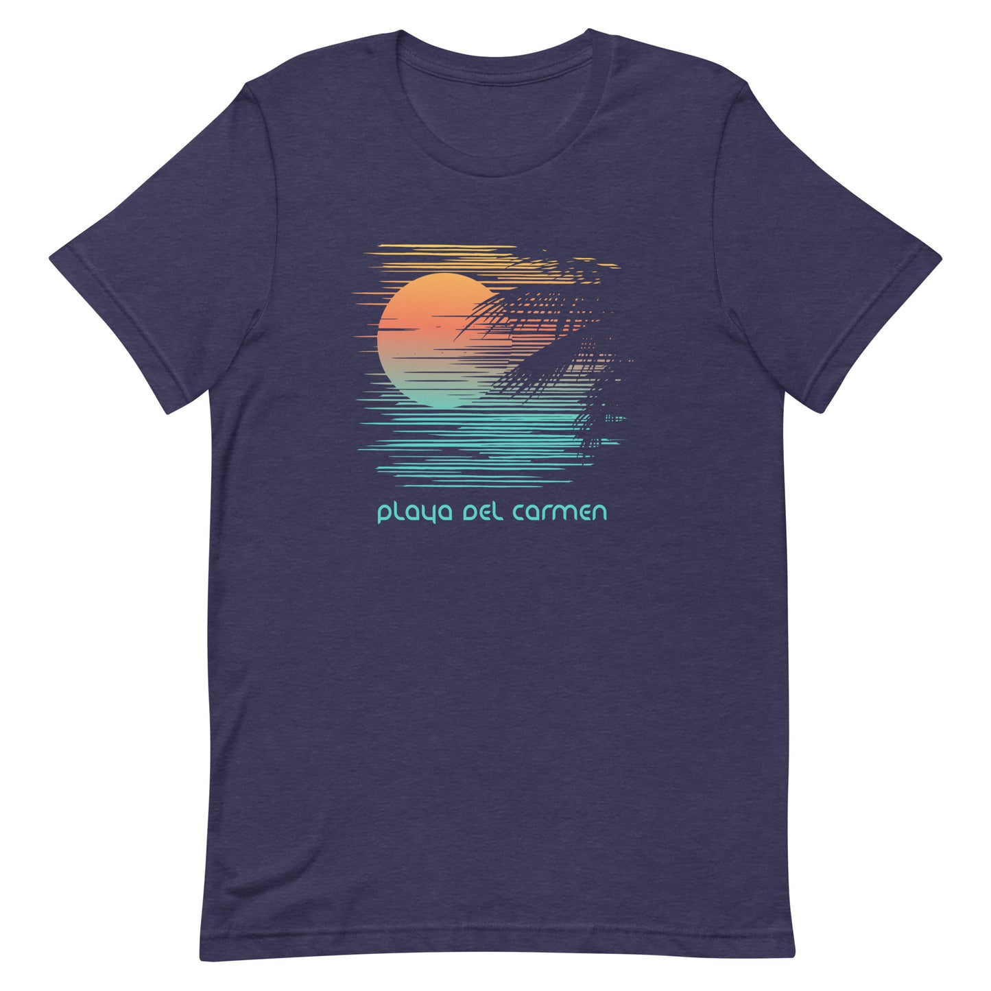 Artistic Playa Del Carmen Mexico Palm Tree Vacation Souvenir Unisex T-Shirt