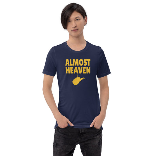 Almost Heaven West Virginia Fan College Football Unisex T-Shirt