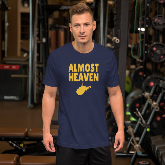 Almost Heaven West Virginia Fan College Football Unisex T-Shirt