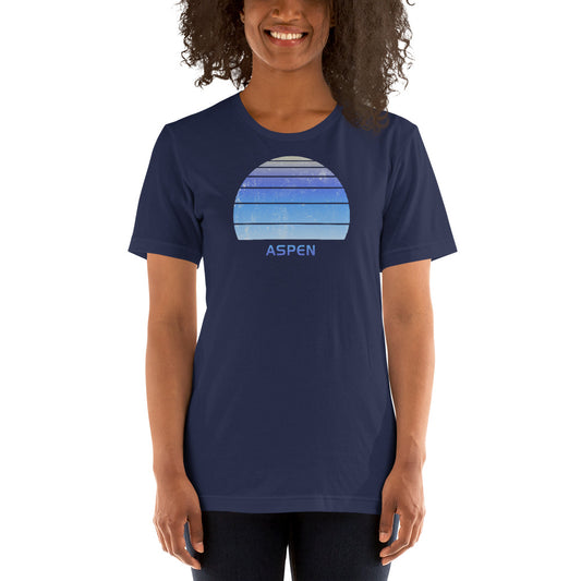 Retro Aspen Colorado Ski Skiing Fan Unisex T-Shirt