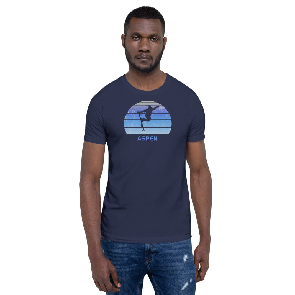 Retro Aspen Colorado Skiing Fan Unisex T-Shirt