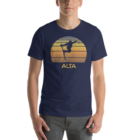 Cool Retro Alta Utah Skiing Ski Fan Unisex T-Shirt