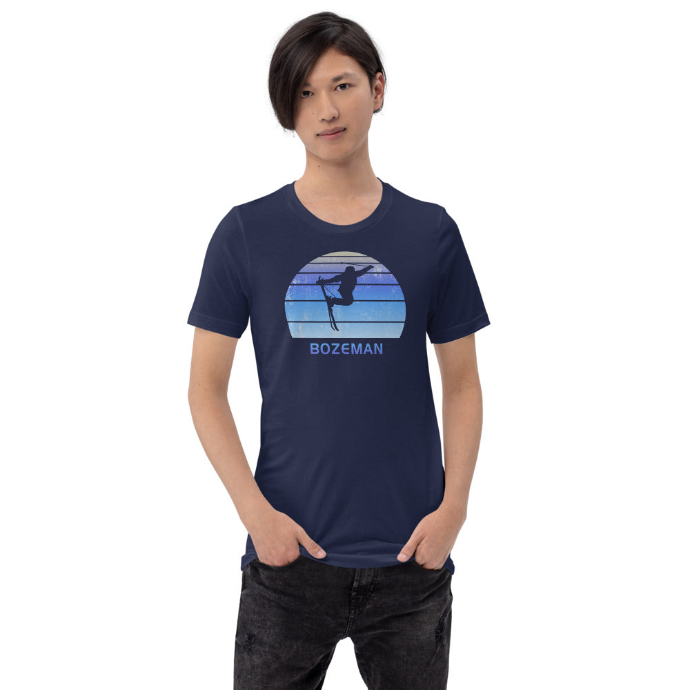 Retro Bozeman Montana Skiing Fan Unisex T-Shirt