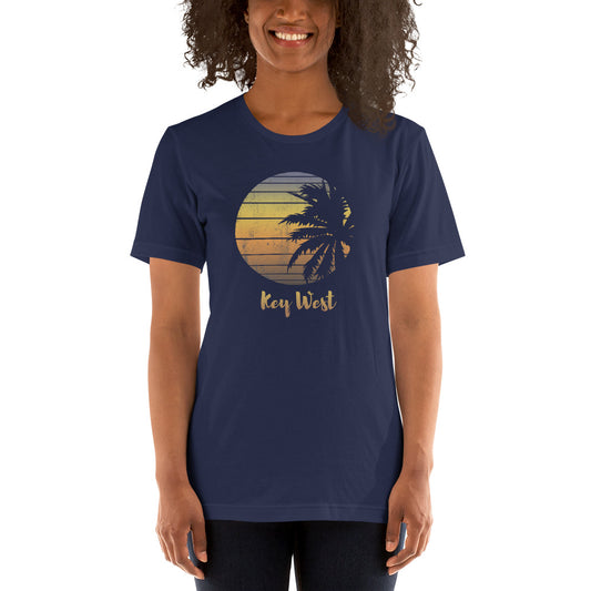 Retro Key West Florida Beach Palm Tree Vacation Souvenir Unisex T-Shirt