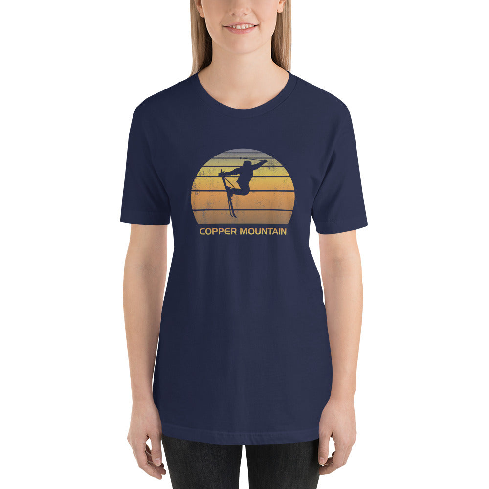 Cool Retro Copper Mountain Colorado Skiing Ski Fan Unisex T-Shirt