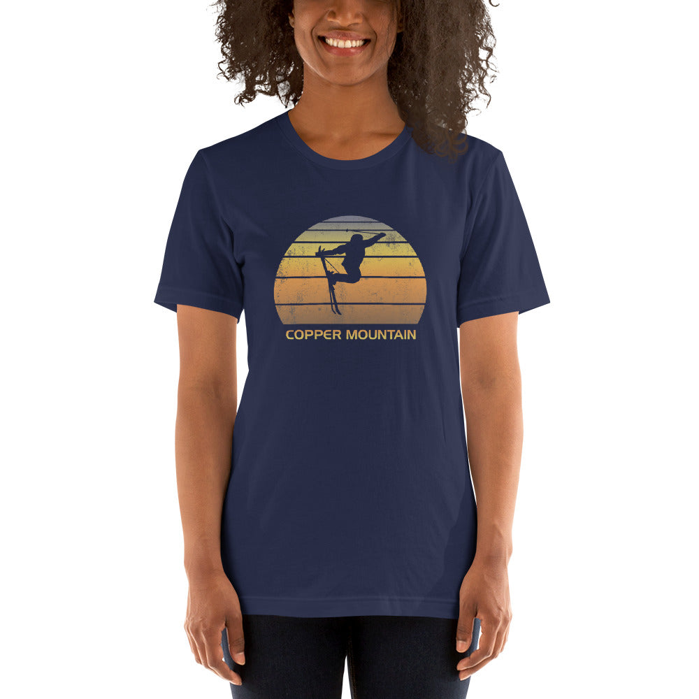 Cool Retro Copper Mountain Colorado Skiing Ski Fan Unisex T-Shirt