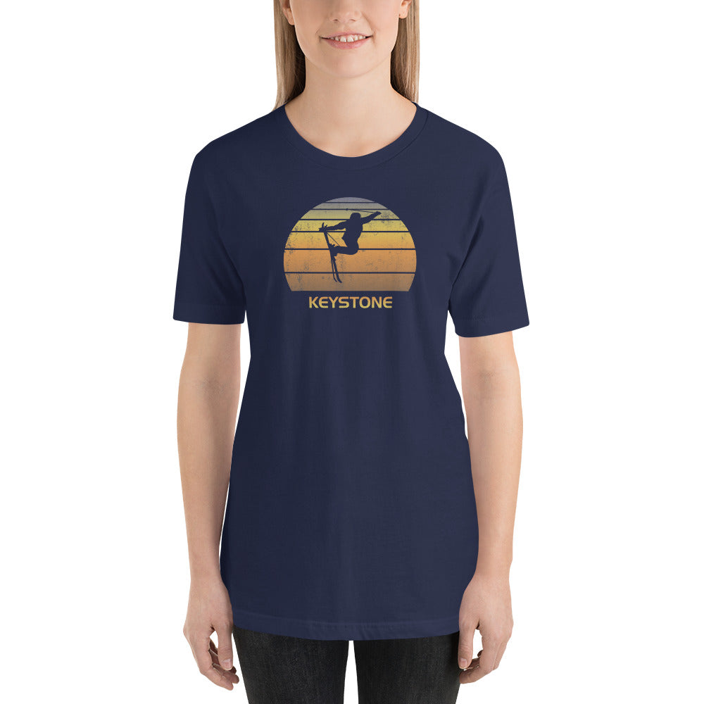 Cool Retro Keystone Colorado Skiing Ski Fan Unisex T-Shirt