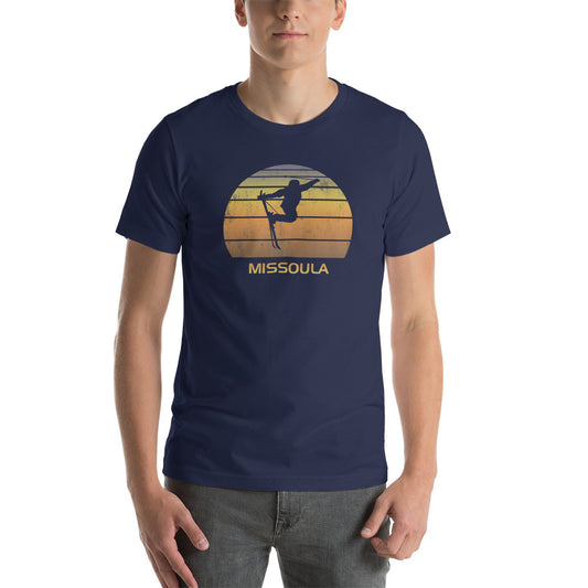 Cool Retro Missoula Montana Skiing Ski Fan Unisex T-Shirt