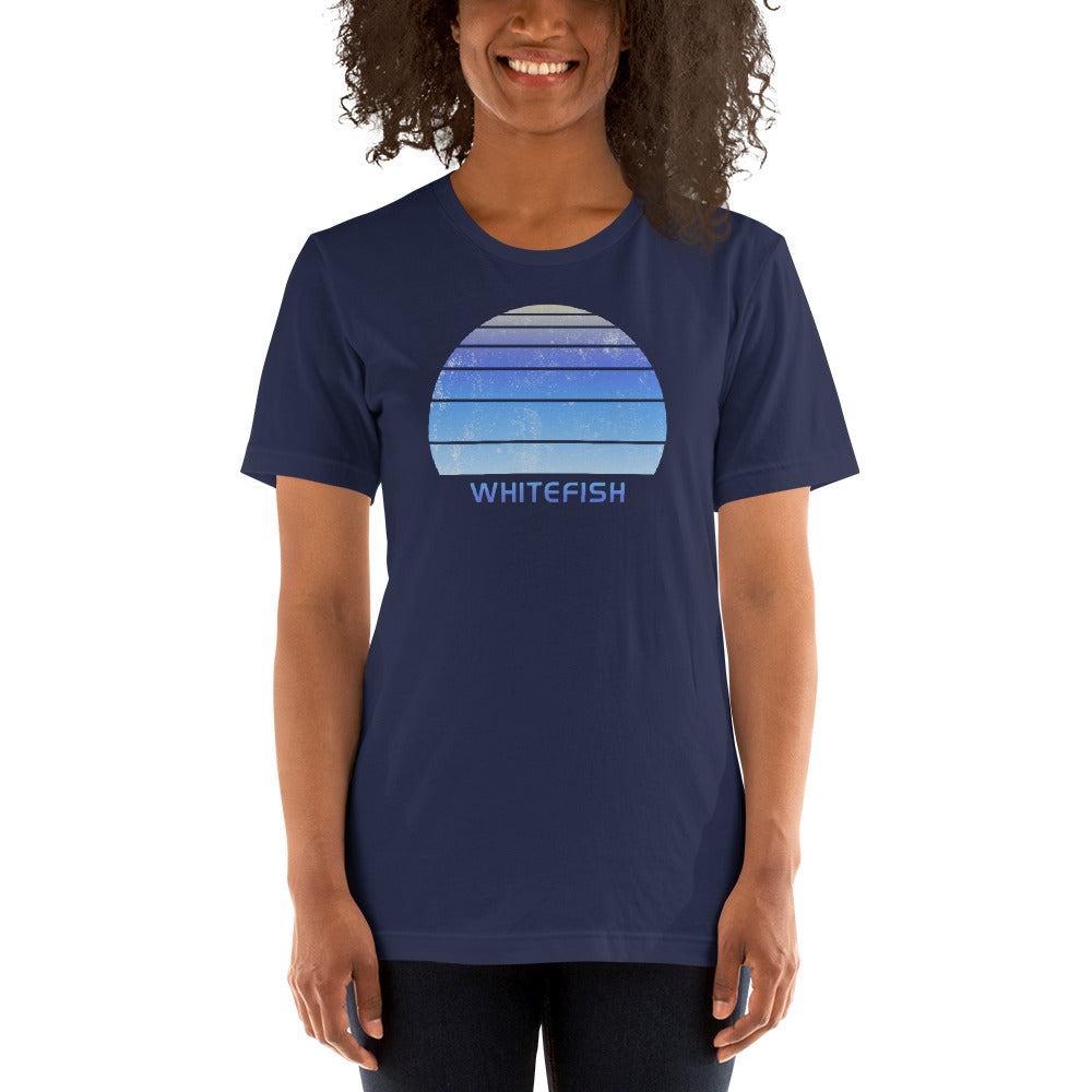 Retro Whitefish Montana Ski Skiing Fan Unisex T-Shirt