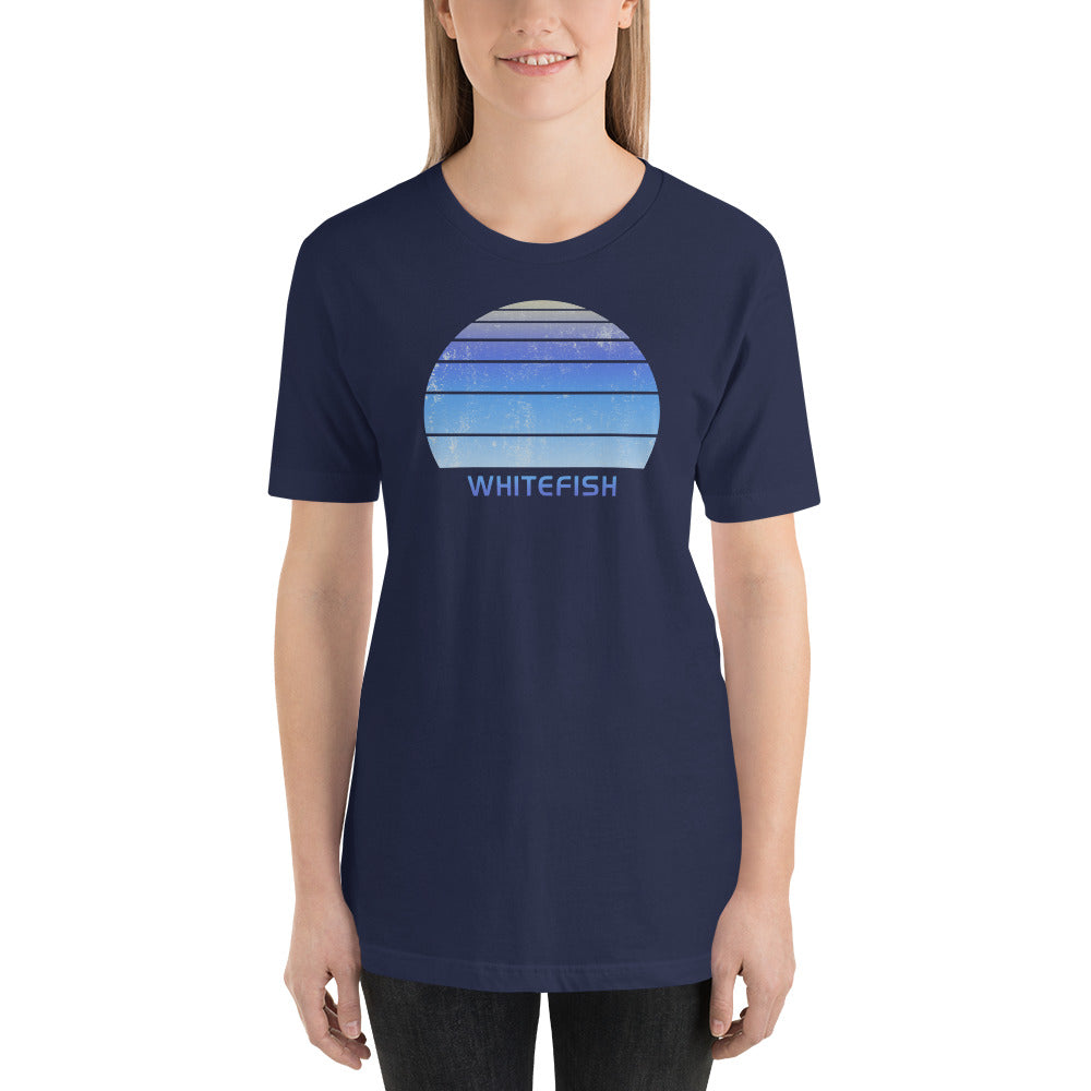 Retro Whitefish Montana Ski Skiing Fan Unisex T-Shirt