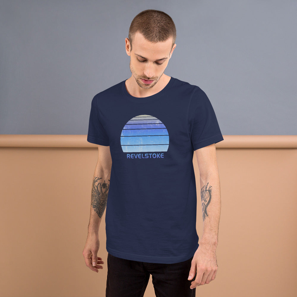 Retro Revelstoke Canada Ski Skiing Fan Unisex T-Shirt