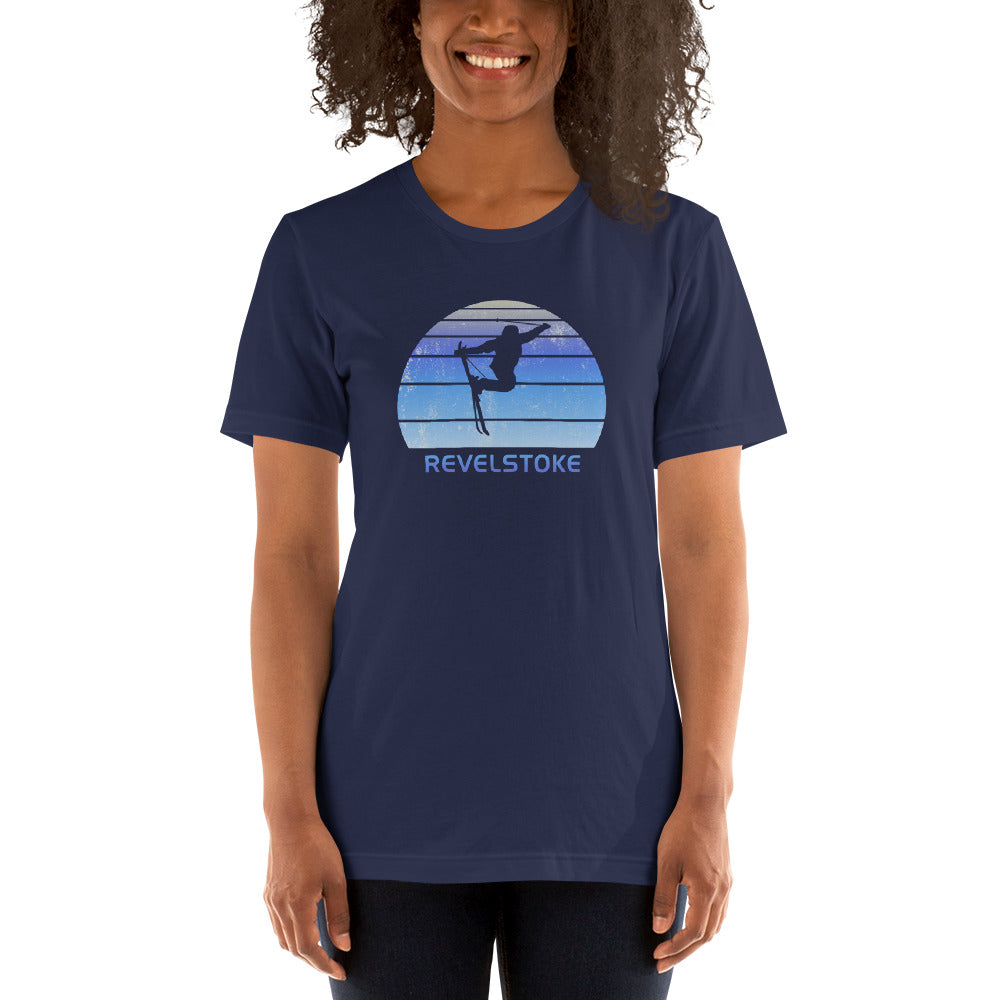 Retro Revelstoke Canada Skiing Fan Unisex T-Shirt