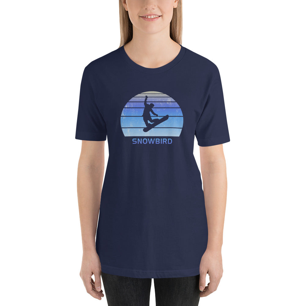 Retro Snowbird Utah Snowboarding Fan Unisex T-Shirt