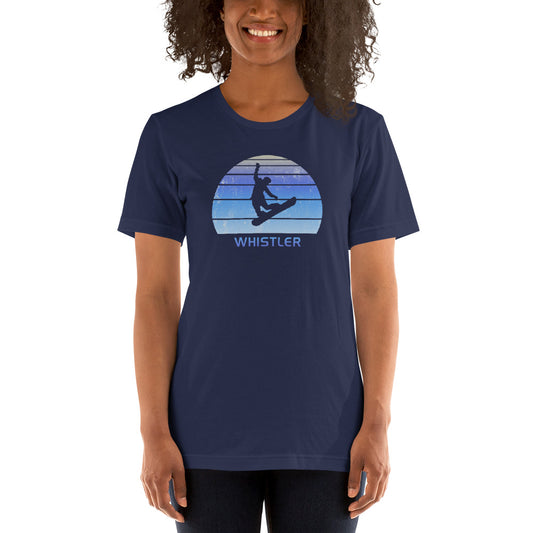 Retro Whistler Canada Snowboarding Fan Unisex T-Shirt