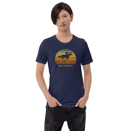 Retro Baltimore Horse Racing Track Derby Fan Unisex T-Shirt