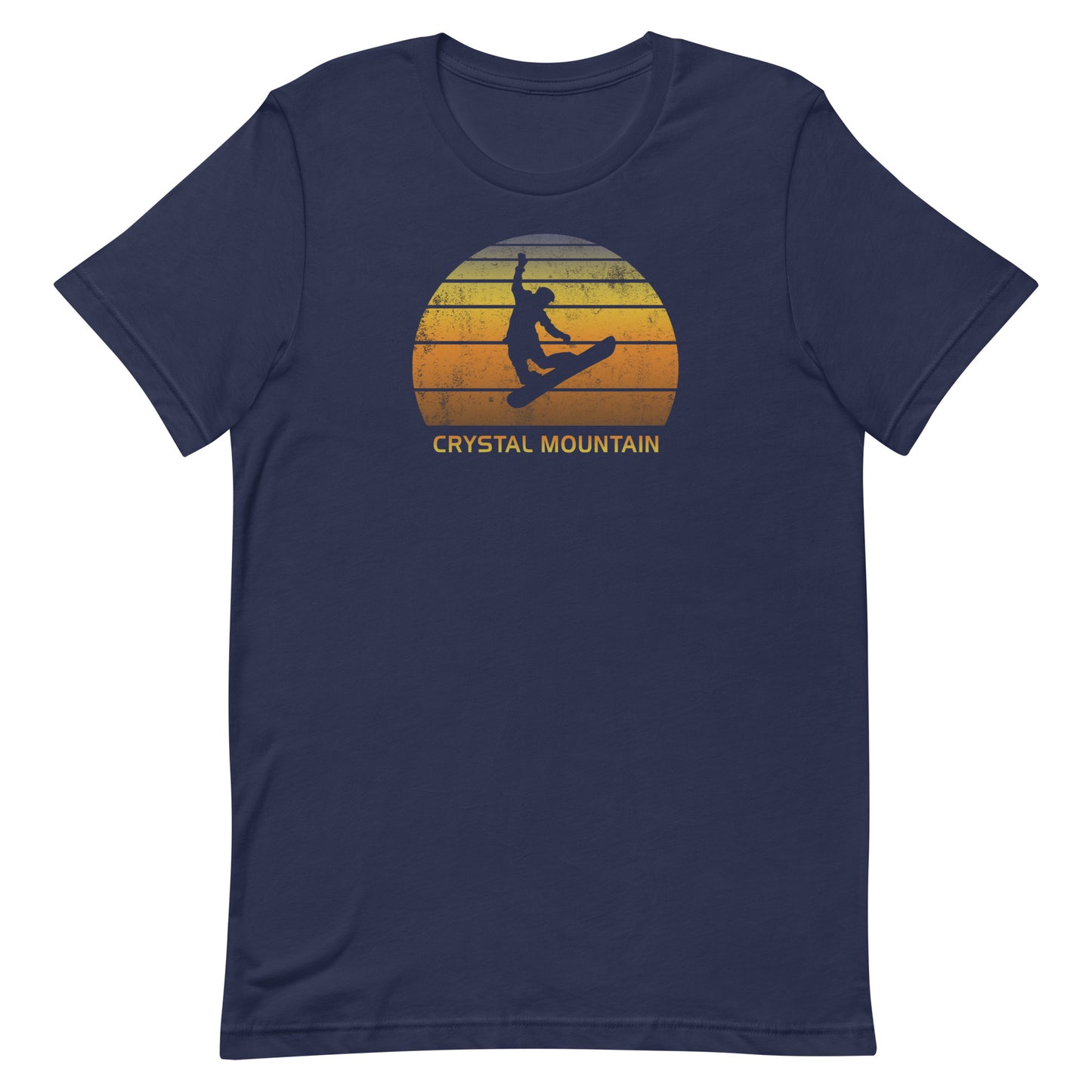 Retro Crystal Mountain Snowboarding Fan Cool Unisex T-Shirt